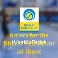 Artists for the 'Bharat Petroleum' ad shoot