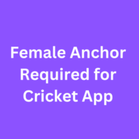 Female anchor required for cricket app
