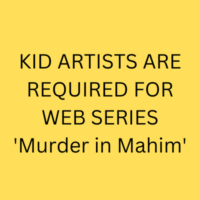Kid artists for upcoming web series