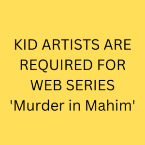 Kid artists for upcoming web series