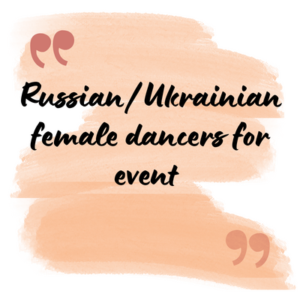 RussianUkrainian female dancers for event 