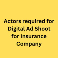 Actors required for digital ad shoot