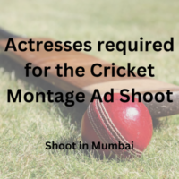 Actresses required for the cricket montage ad shoot