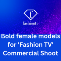 Bold female models for 'Fashion TV' shoot