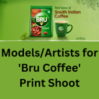 Modelsartists for 'Bru Coffee' print shoot