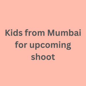 Mumbai-based kids artist required for shoot