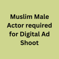 Muslim male required for digital ad shoot
