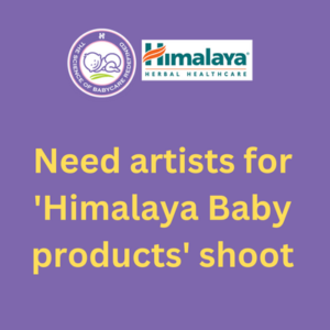 Need artists for 'Himalaya Baby products' shoot