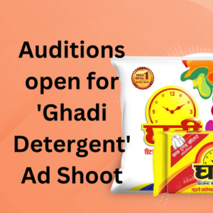 Auditions open for 'Ghadi Detergent' ad shoot