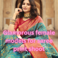 Glamorous female models for saree print shoot