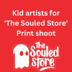 Kid artists for 'The Souled Store' Print shoot