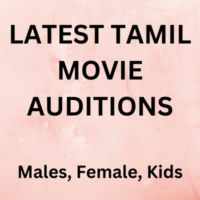 MaleFemaleKids actor for Tamil movie shoot