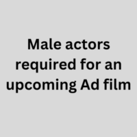 Male actors required for an upcoming ad film
