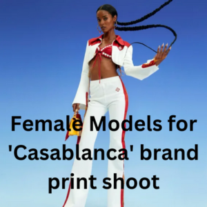 Models for 'Casablanca' brand print shoot