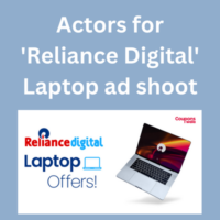 Actors for 'Reliance Digital' Laptop ad shoot