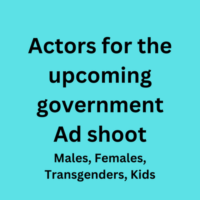 Actors for the upcoming government ad shoot