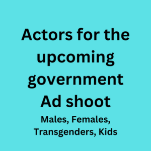 Actors for the upcoming government ad shoot
