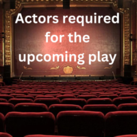 Actors required for the upcoming play