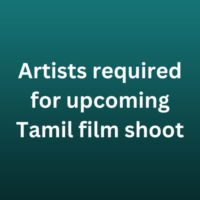 Artists for upcoming Tamil film shoot
