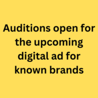 Auditions open for the upcoming digital ad