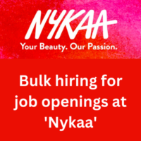 Bulk hiring for job openings at 'Nykaa'