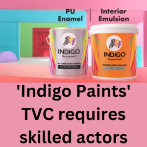 'Indigo Paints' TVC require skilled actors
