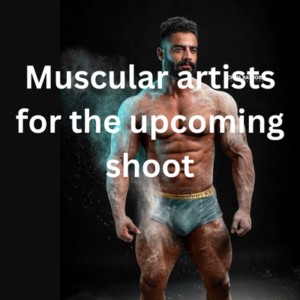 Muscular artists for the upcoming shoot