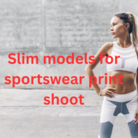 Slim models for sportswear print shoot
