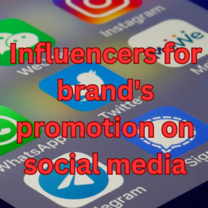Influencers for brand's promotion on social media