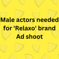 Male actors needed for 'Relaxo' ad shoot