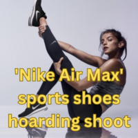 'Nike Air Max' sports shoes hoarding shoot