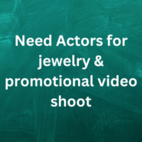 Actors for jewelry & promotional video shoot