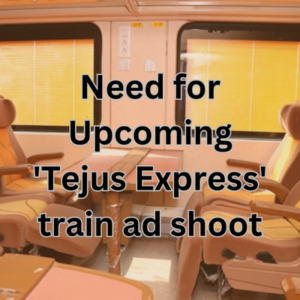 Upcoming 'Tejus Express' train ad shoot