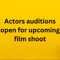 Actors auditions open for upcoming film shoot