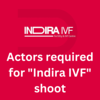 Actors required for Indira IVF shoot