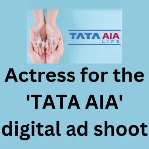Actress for the 'TATA AIA' digital ad shoot