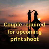 Couple required for upcoming print shoot