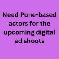 Pune-based actors for the upcoming digital ad