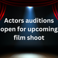 Actors auditions open for upcoming film shoot