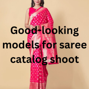 Good-looking models for saree catalog shoot