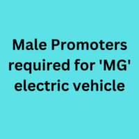 Promoters required for 'MG' electric vehicle