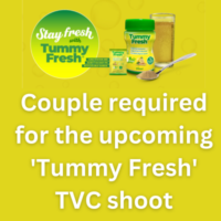 Couple required for the upcoming 'Tummy Fresh' TVC shoot