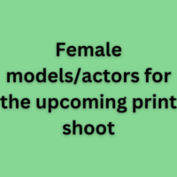 Female modelsactors for the upcoming print shoot
