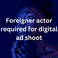 Foreigner actor required for digital ad shoot