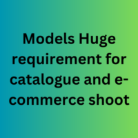 Huge requirement for catalogue and e-commerce shoot