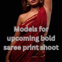 Models for upcoming bold saree print shoot
