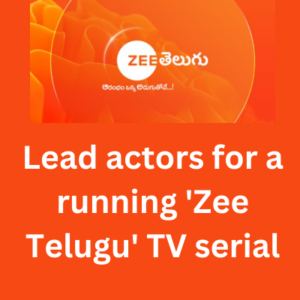 Lead actors for a running 'Zee Telugu' TV serial