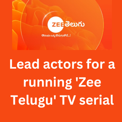 Lead actors for a running 'Zee Telugu' TV serial - need female actor