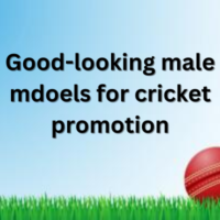 Good-looking male mdoels for cricket promotion