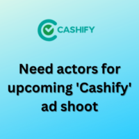 Need actors for upcoming 'Cashify' ad shoot